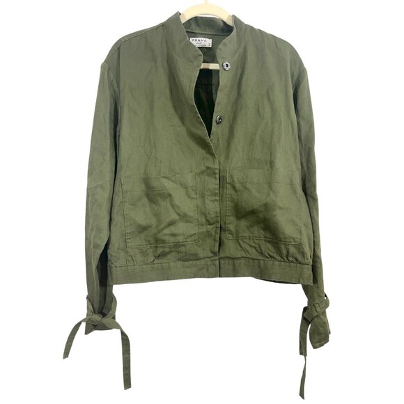 Frame Army Linen Jacket Green Size Large Pre-Loved - Picture 1 of 5